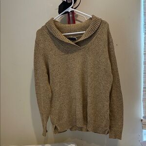 Karen Scott Neutral Knit Sweater in Tan